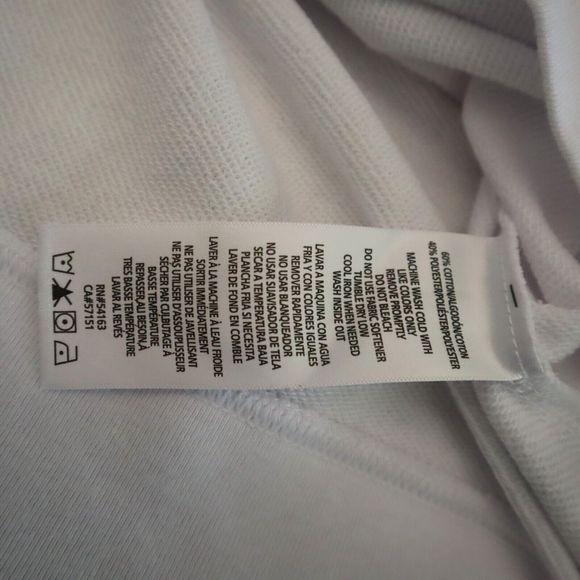 Calvin Klein CJRT1994 Women Sz M White Studded Logo Graphic Hoodie Sweatshirt $7 - Picture 7 of 10